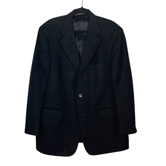 Lord & Taylor Grant Thomas 100% Cashmere Men's Blazer Sz 44R Black Sport Coat